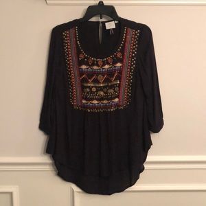 Black flowy shirt